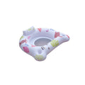 White luminous U-shaped inflatable pool float recliner on water