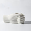 Porcelain human body vase figurine, colour glaze finish, bright fibre optic small girl style, 19cm height