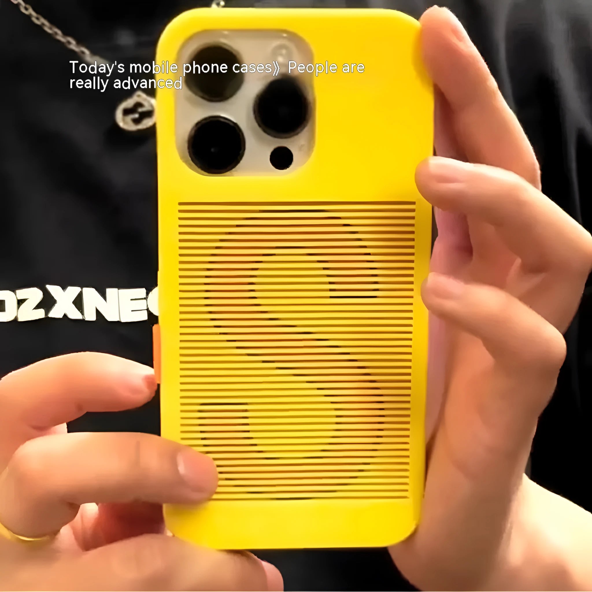 Hard plastic frosted phone case for iPhone with creative finger transformation design in yellow