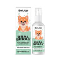 120ml bottle of pet oral spray for dogs and cats with chlorhexidine and mint extract.