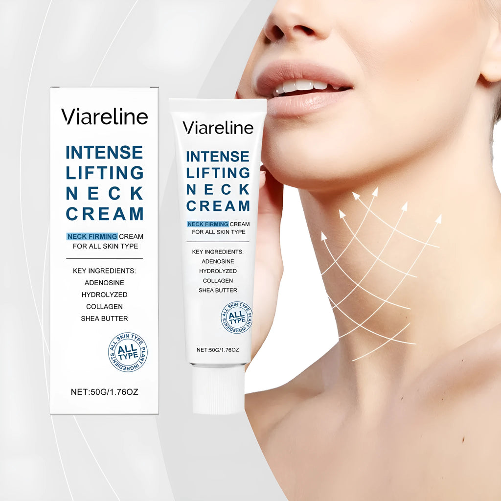 50g jar of tightening neck cream with hydrolysed collagen and adenosine for the neck.