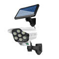 Solar-powered abstract design LED simulation monitor lamp for outdoor waterproof use.