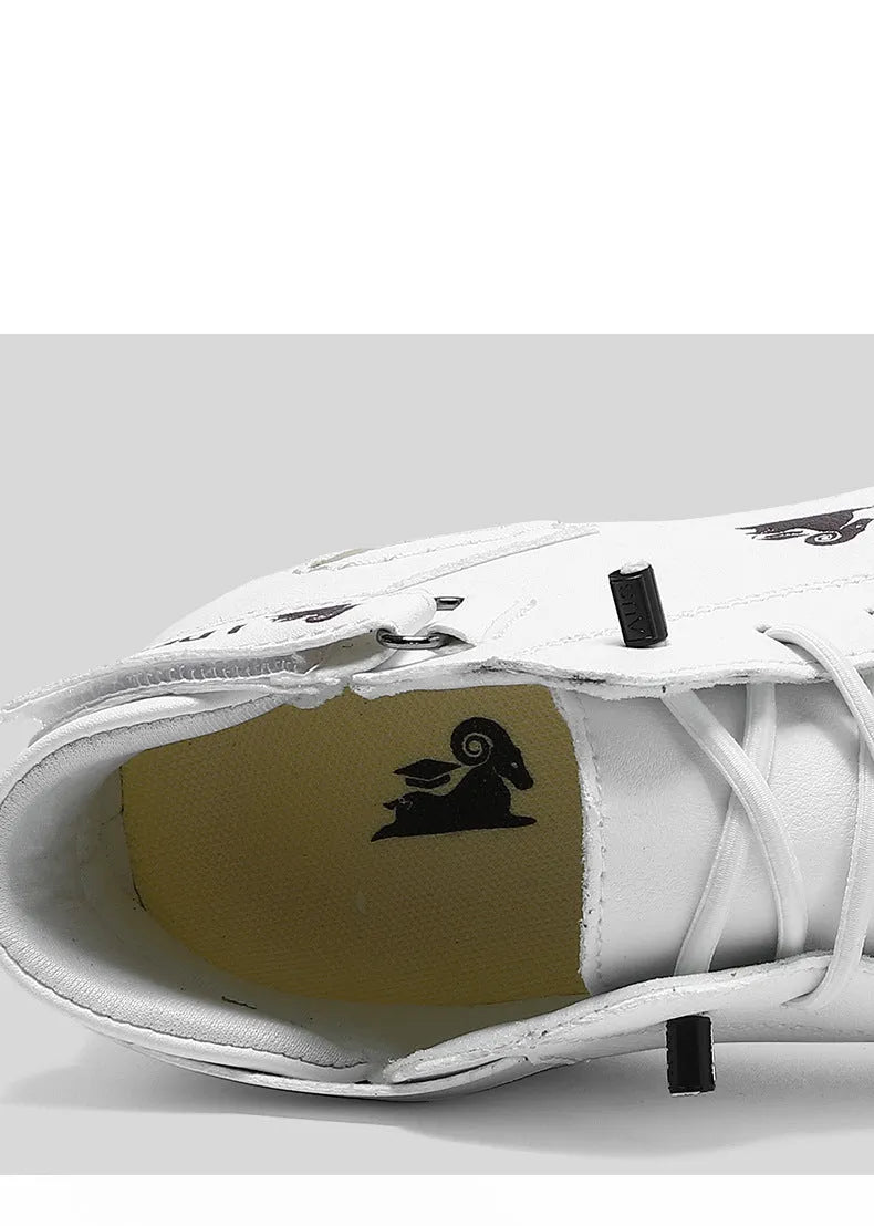 Men's khaki high top octopus shoes with a rubber sole and microfiber upper