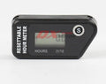 Black waterproof LCD electronic timer device for vehicle and generator maintenance reminders.