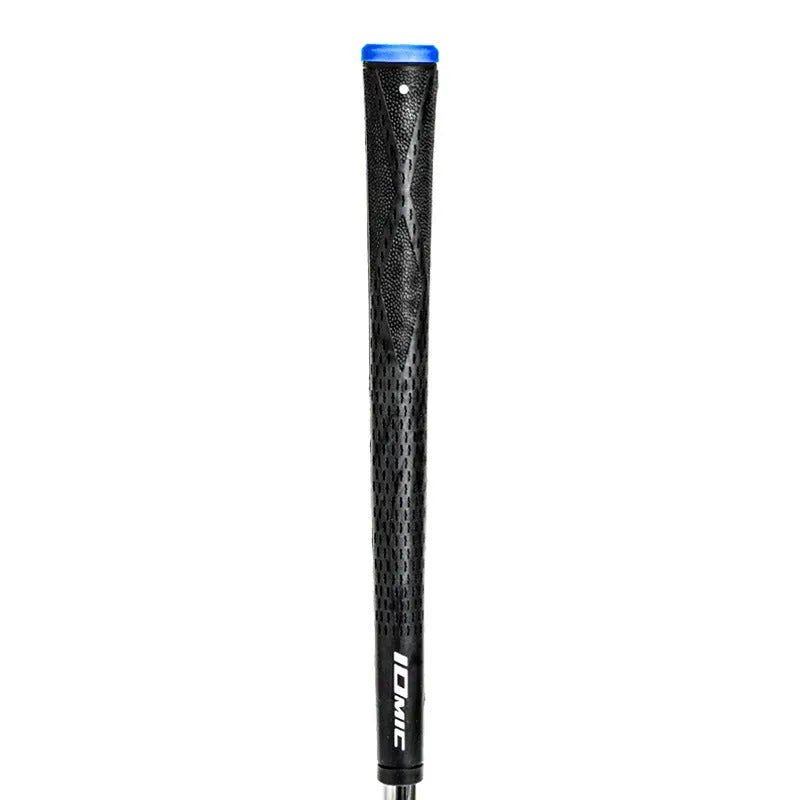 Close-up of a TPE golf club grip showing cross-hatch texture, displayed in red colour option.