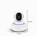 White wireless dome security camera with 3.6mm lens for HD indoor outdoor monitoring