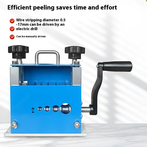 SD-017 manual wire stripping machine with adjustable jaws for cables from 0.5 to 17 millimetres.