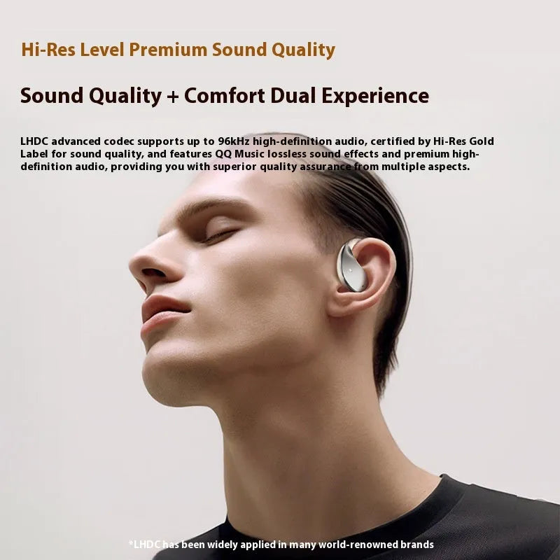 Bluetooth sports headset ear hook style wireless earbuds black battery over 8 hours