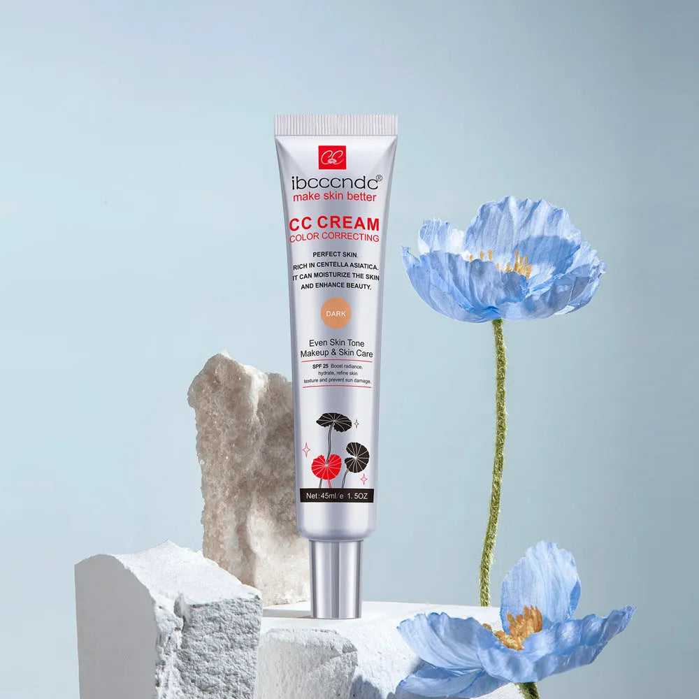 Moisturising Correcting CC Cream by Erborian, waterproof anti-sweat, colour-changing formula, available in Dark and Light shades.