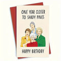 Simple modern birthday greeting card with a matching coloured envelope from a set of eight different colour and size options.