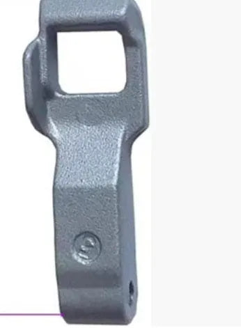 Silver LG washing machine door interlock switch accessory on white background