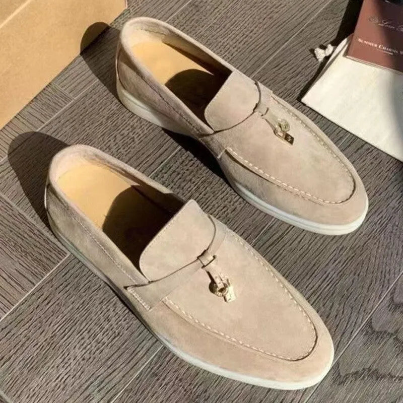 Black high-top slip-on loafers with a round toe and visible sewing line detail on the artificial PU upper.