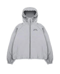 Men's grey loose fit hooded sunscreen jacket with British style design