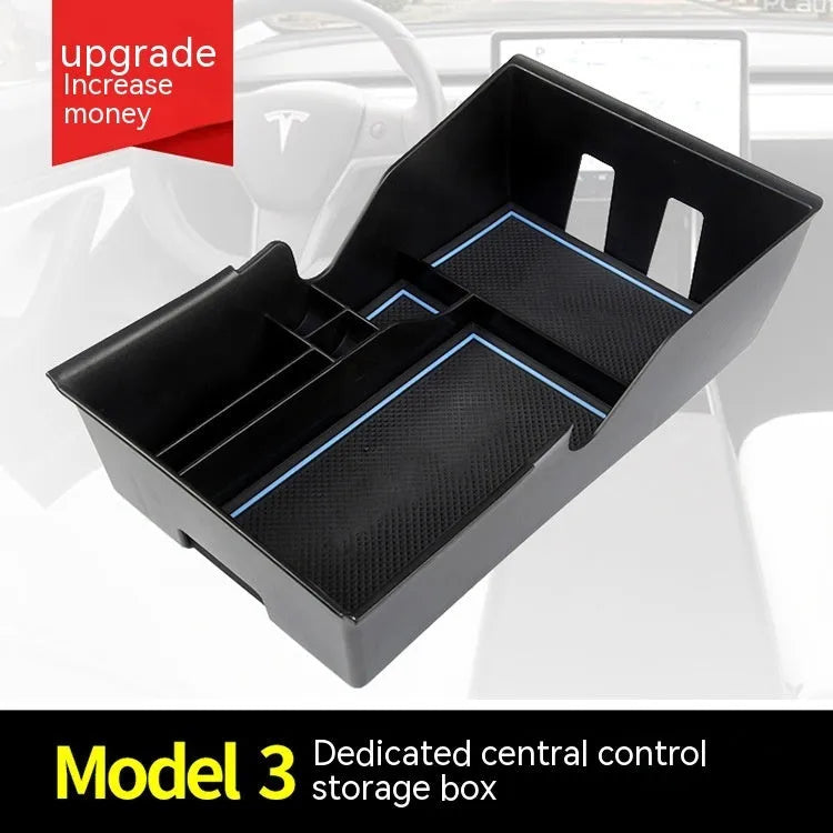 Plastic storage box organiser for Tesla Model 3 Model X Model S centre console armrest retrofit