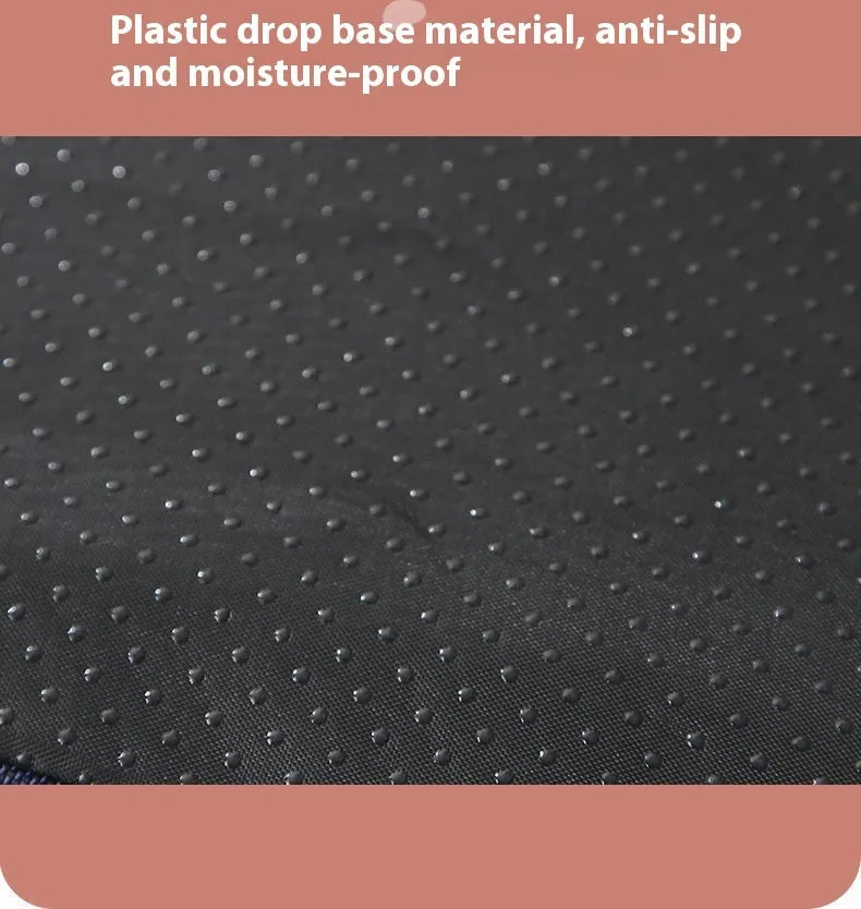 Brown removable washable memory sponge dog mat on a floor