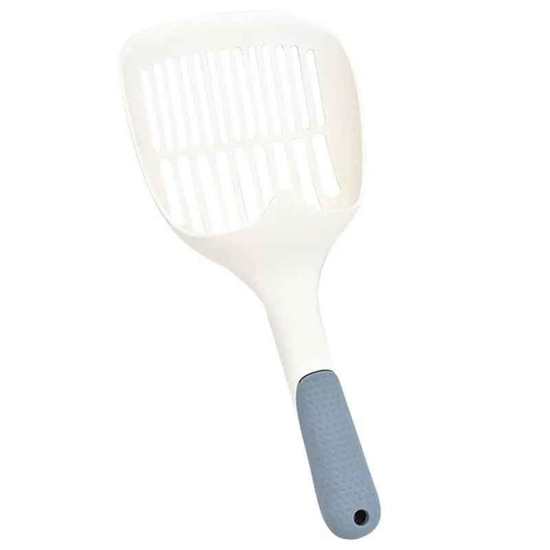 Large stainless steel cat litter shovel for scooping tofu cat litter with plastic handle
