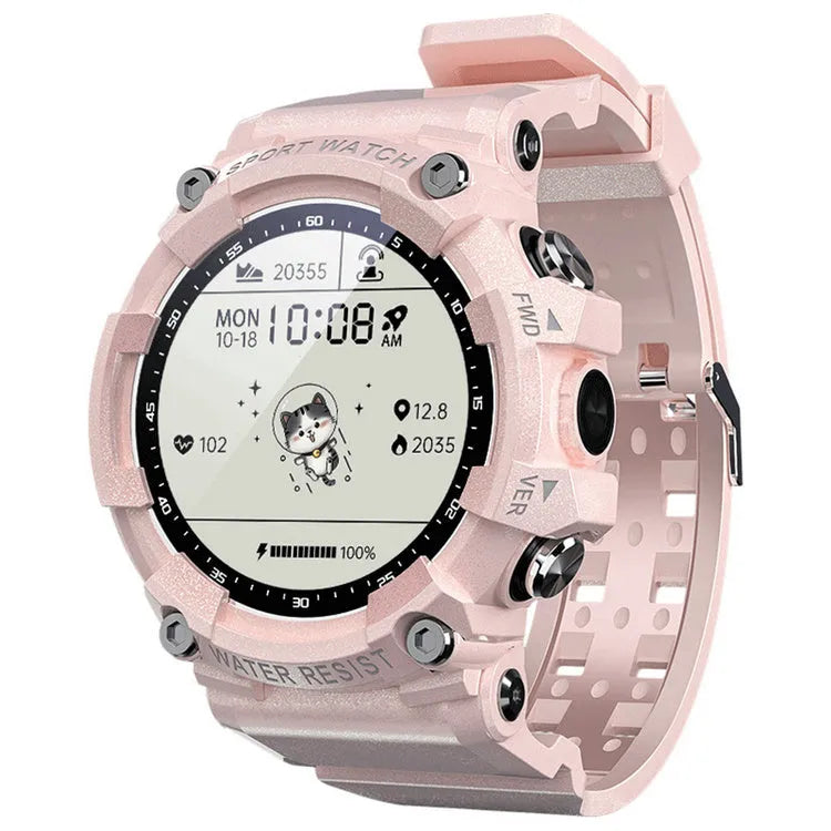 ATTACK 3 IP67 waterproof smart sports watch in black with round colour display