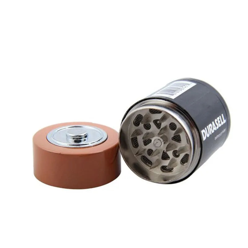 Black zinc alloy three-layer modelling grinder multi-tool with keychain, 55mm size.