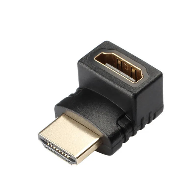 270-degree HDMI adapter cable with square bend for TV laptop wiring protection