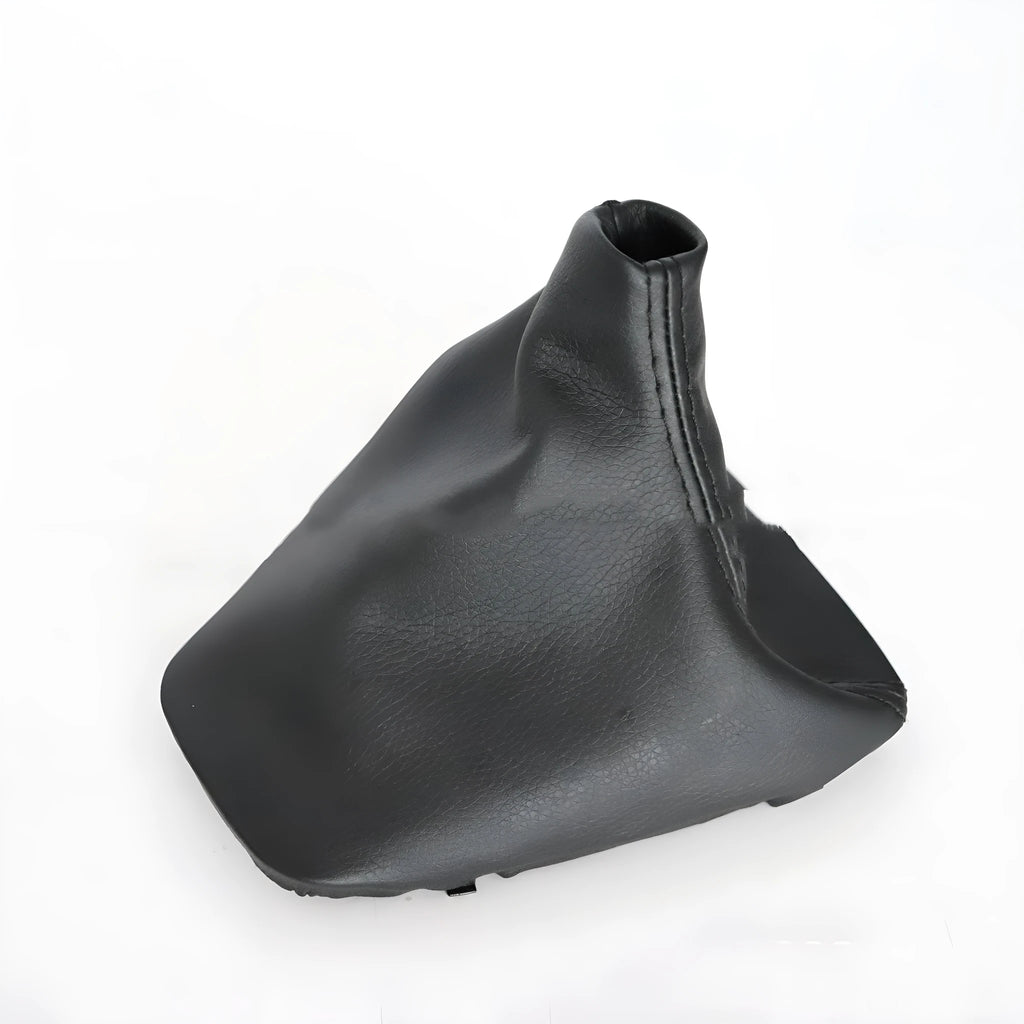 Black PU leather gear dust cover for BMW 3 Series gear lever.