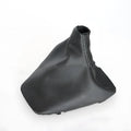 Black PU leather gear dust cover for BMW 3 Series gear lever.