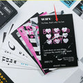 Set of two flat printed postcards with the text 'Time Not Arrived' and 'Warm Wind Not Exhausted' on a fresh background.