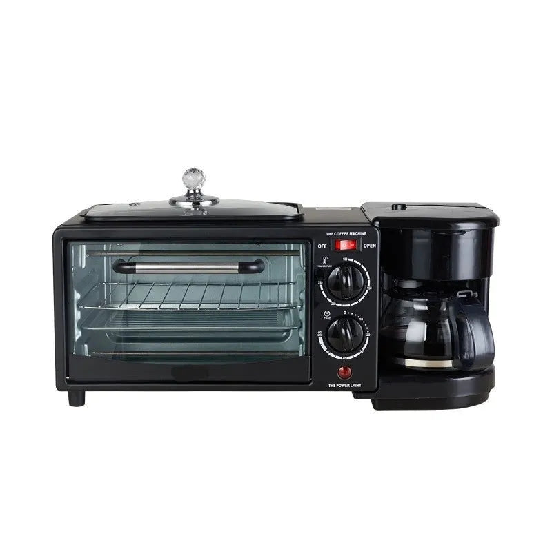 Three-in-one multifunctional breakfast machine stainless steel black NEG panel for 2-3 people