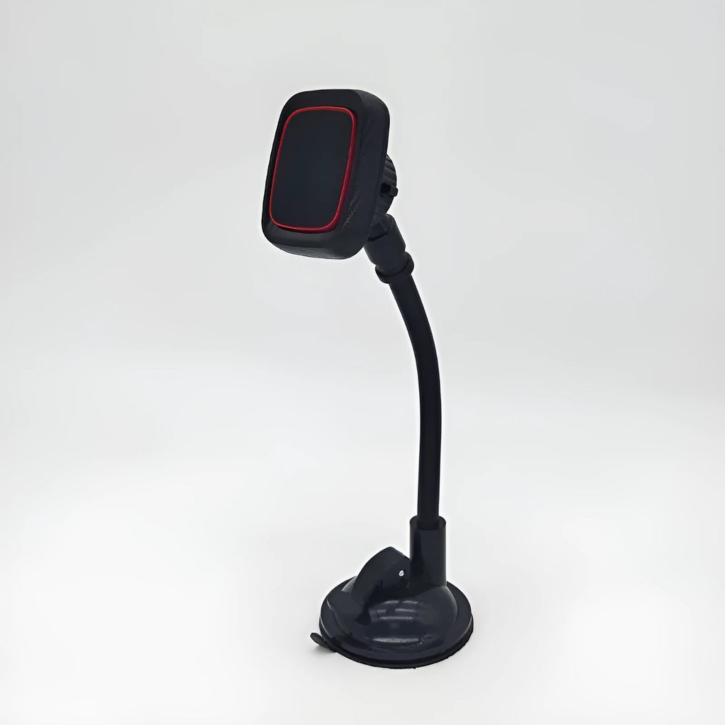 Hose black car phone holder mounted on vehicle air vent with long brush windshield navigation design