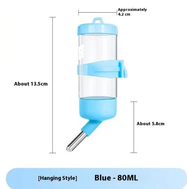 Green plastic ball kettle leak-proof water feeder for small pets with 125ml capacity.