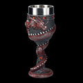 Red wine glass with Chinese dragon design in gold colour, 200ml capacity