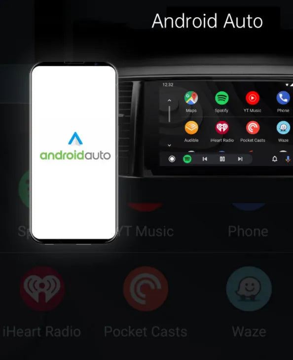 Black 2-in-1 wireless car adapter with USB connection and aluminium alloy construction