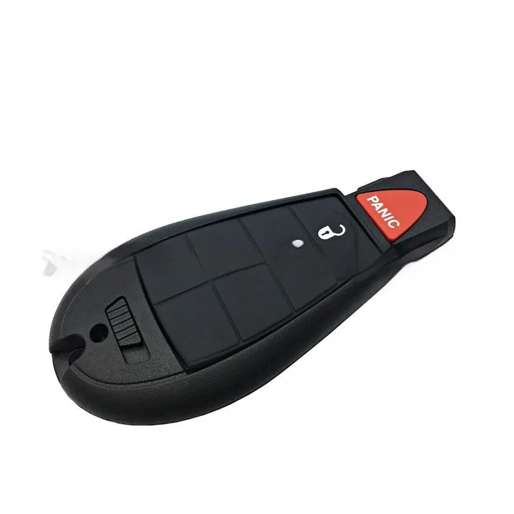 Black plastic Dodge Chrysler smart key replacement shell case showing dimensions and model codes B01-B11