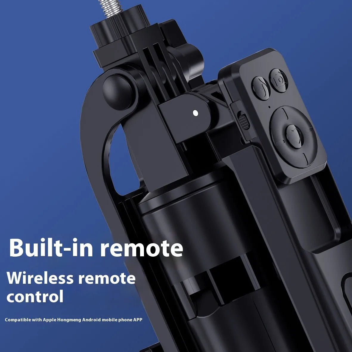 B17 selfie stick bracket with stainless steel pipe, four-leg support, and remote control, 1.8m tall