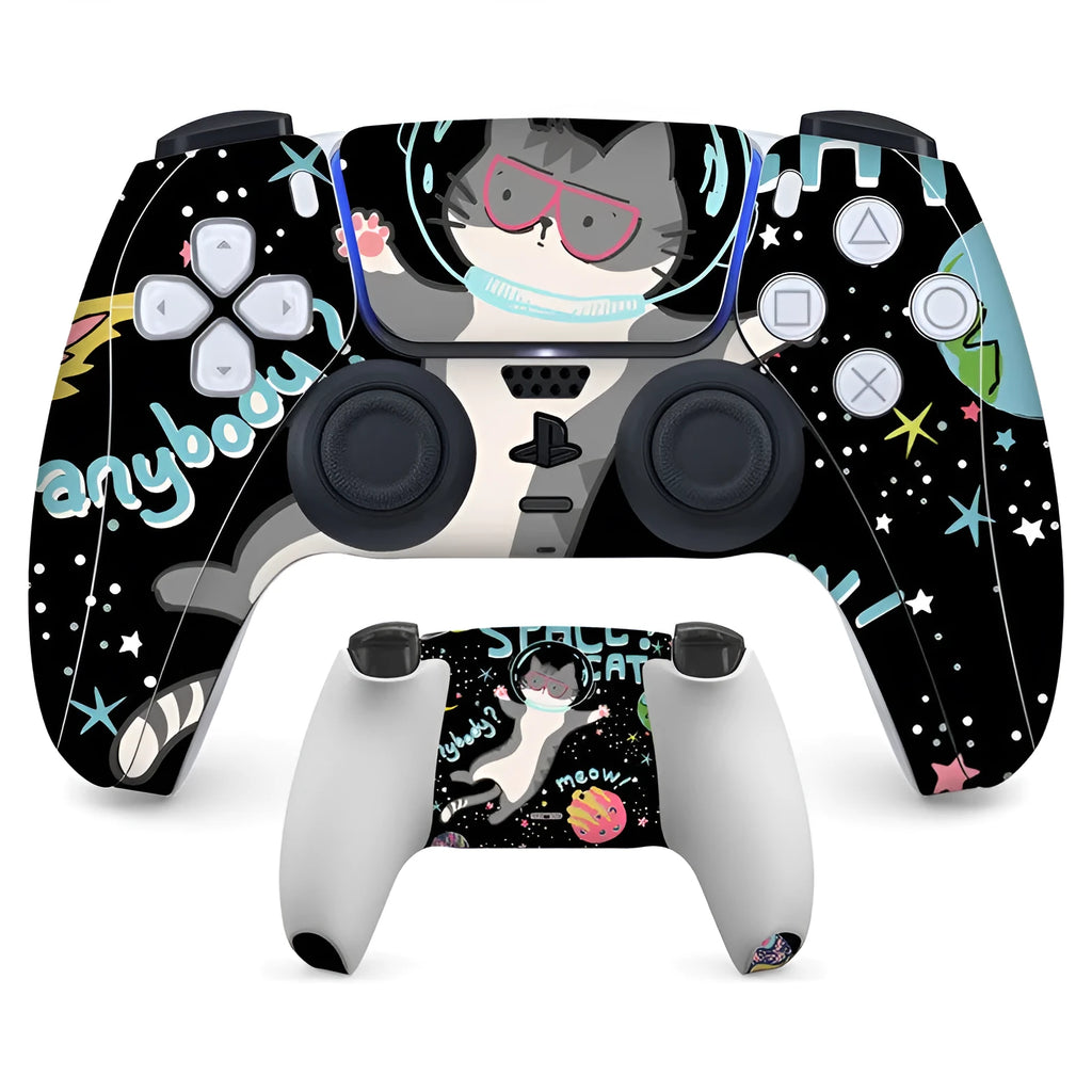 PS5 controller protective stickers with micro frosted finish in multiple design styles