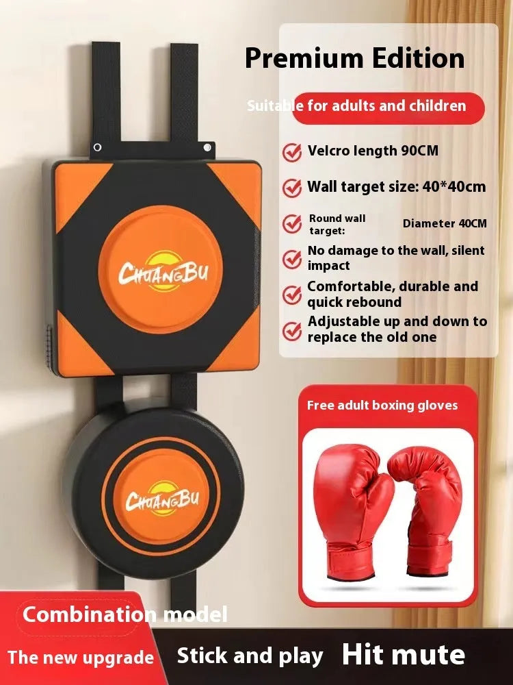 Hanging boxing wall target with multiple size options including round and square shapes