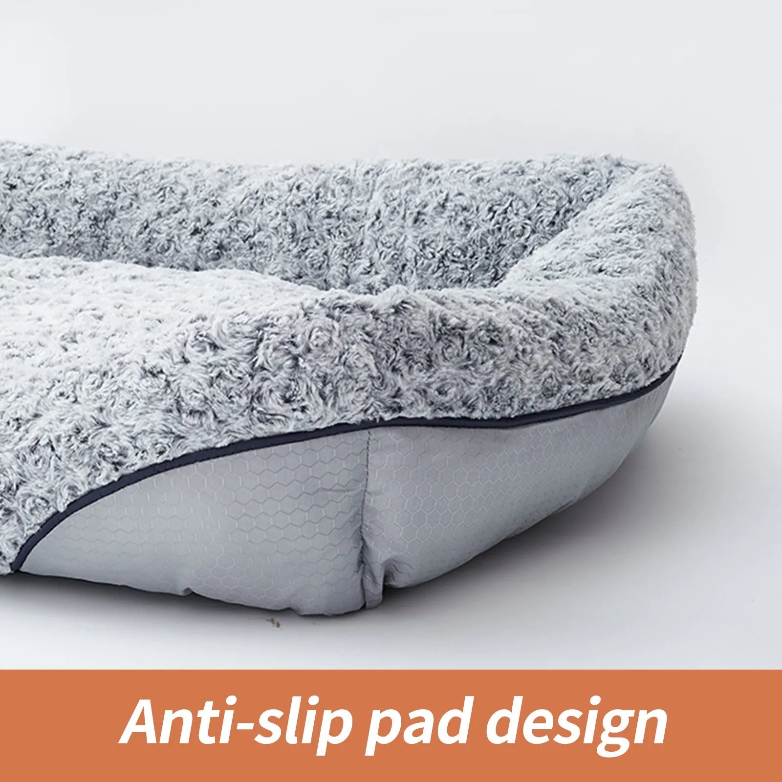 Swirl rose velvet dog bed with removable cushion for small medium dogs, sofa-style design