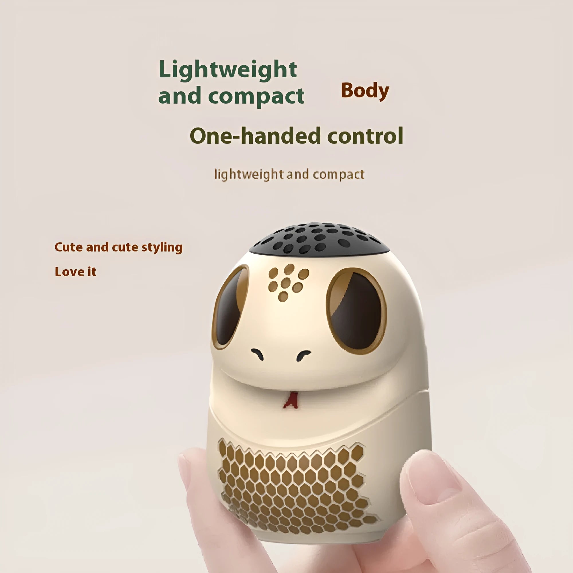 TK900 White cartoon-design Bluetooth speaker with waterproof construction and lighting effects