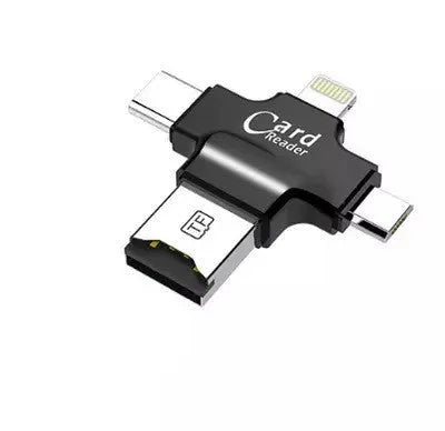 Cross Card Reader external USB 2.0 multi-function memory card reader in white and black
