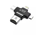 Cross Card Reader external USB 2.0 multi-function memory card reader in white and black