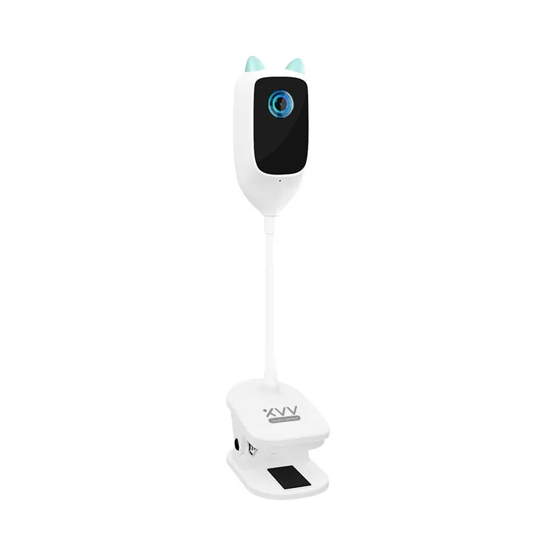 Xiaovv white smart baby monitor with 1080p HD night vision and 150 degree wide-angle lens