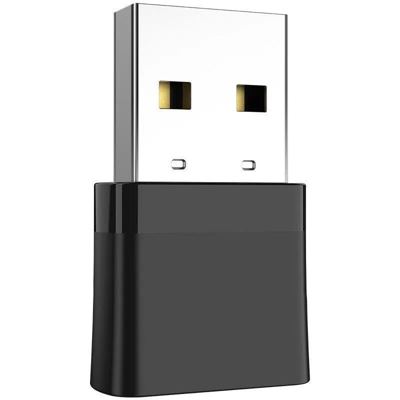 Black network card mini Bluetooth adapter with USB interface and nickel plated wolf tooth adapter