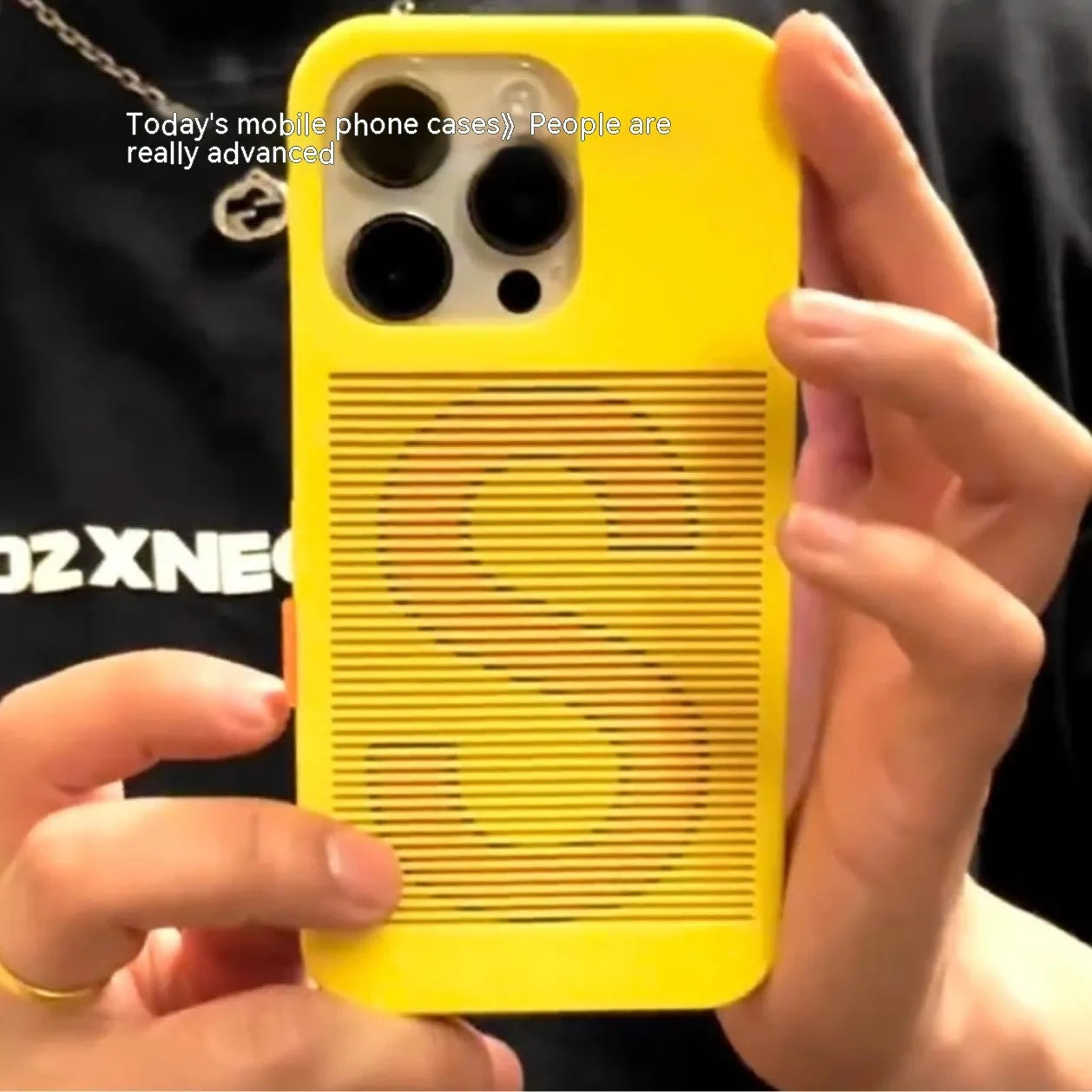 Hard plastic frosted phone case for iPhone with creative finger transformation design in yellow