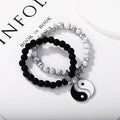 Geometric eight-diagram shaped alloy bracelet with electroplated finish