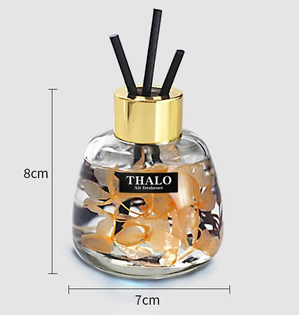 Glass bottle car perfume ornament for loose incense in various colours.