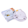 White ABS electric cat toy turntable 32cm with rotating mouse attachment