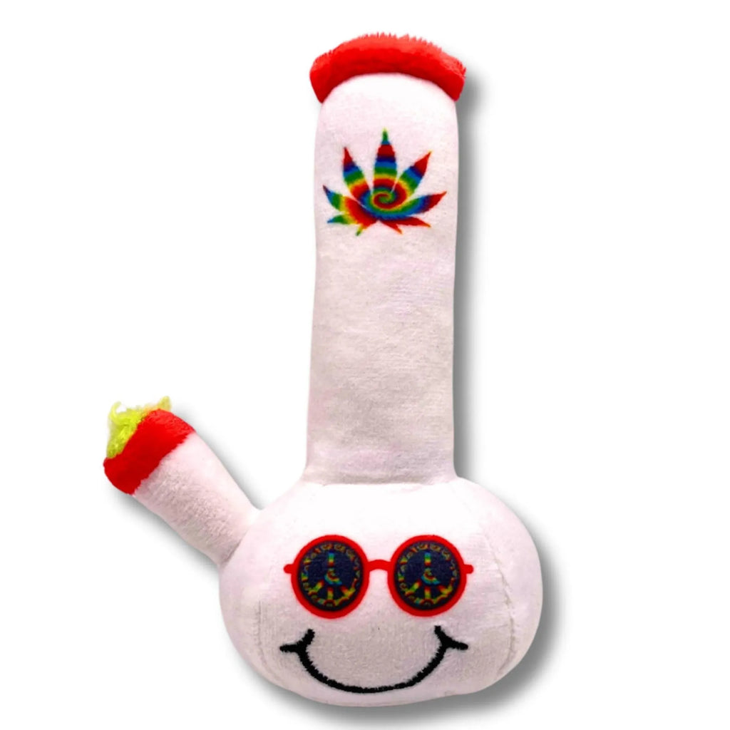 24cm kettle-shaped plush dog toy with sound feature in picture style pattern