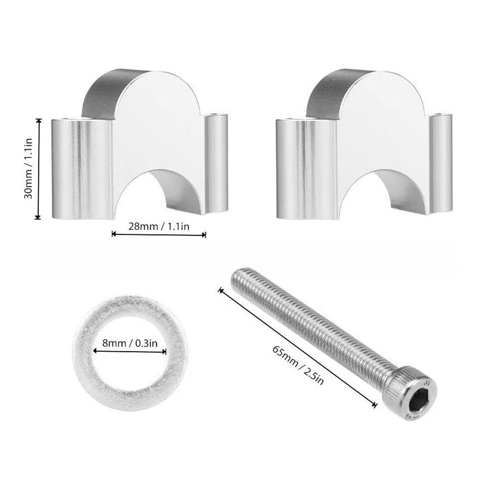 CNC aluminium alloy motorcycle lifting code in 22mm black finish on workbench