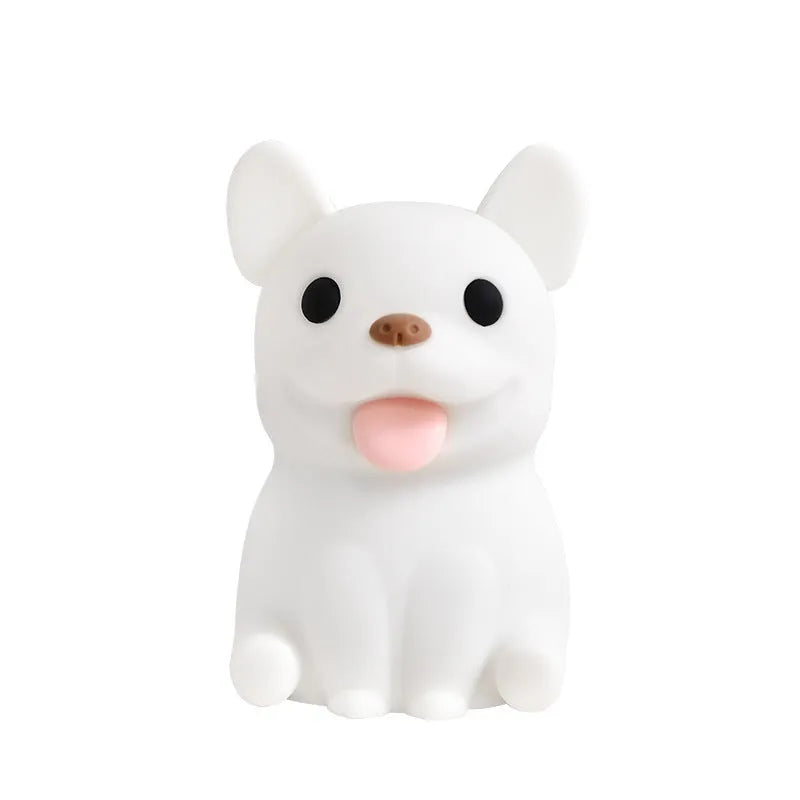 Silicone USB night light in a cartoon animal or zodiac design with dimming function.