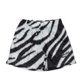 Men's leopard print quick-dry fitness shorts with mid waist and shorts length.