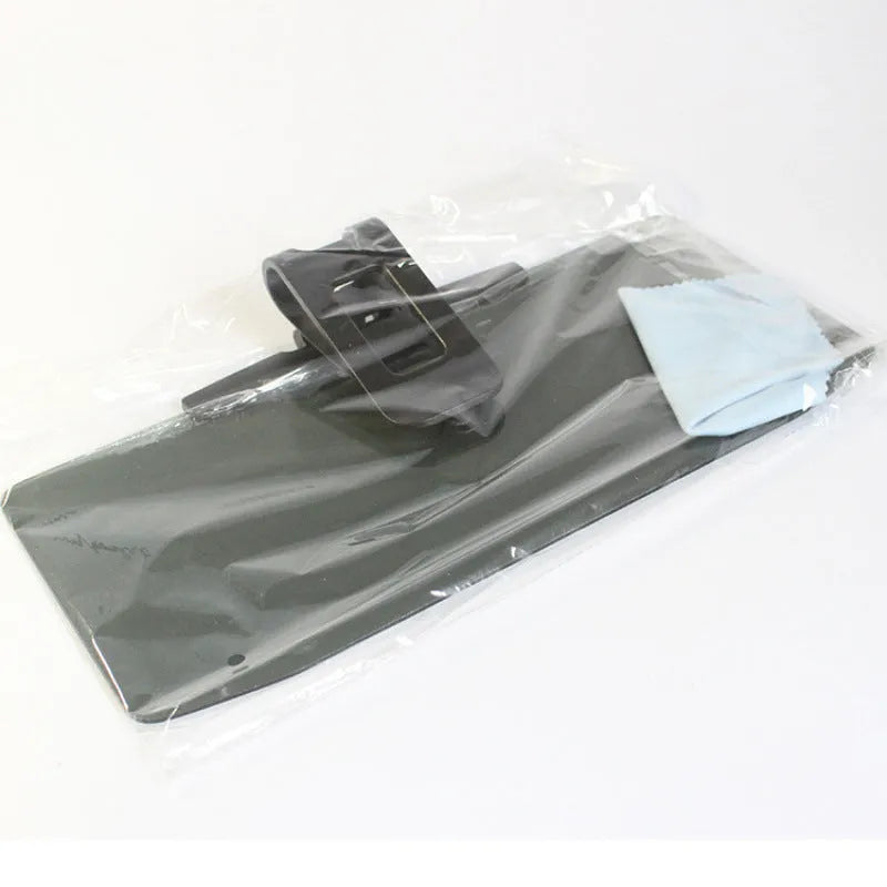 Black plastic driver anti-glare sun visor with ABS buckle and PMMA lens for general vehicle